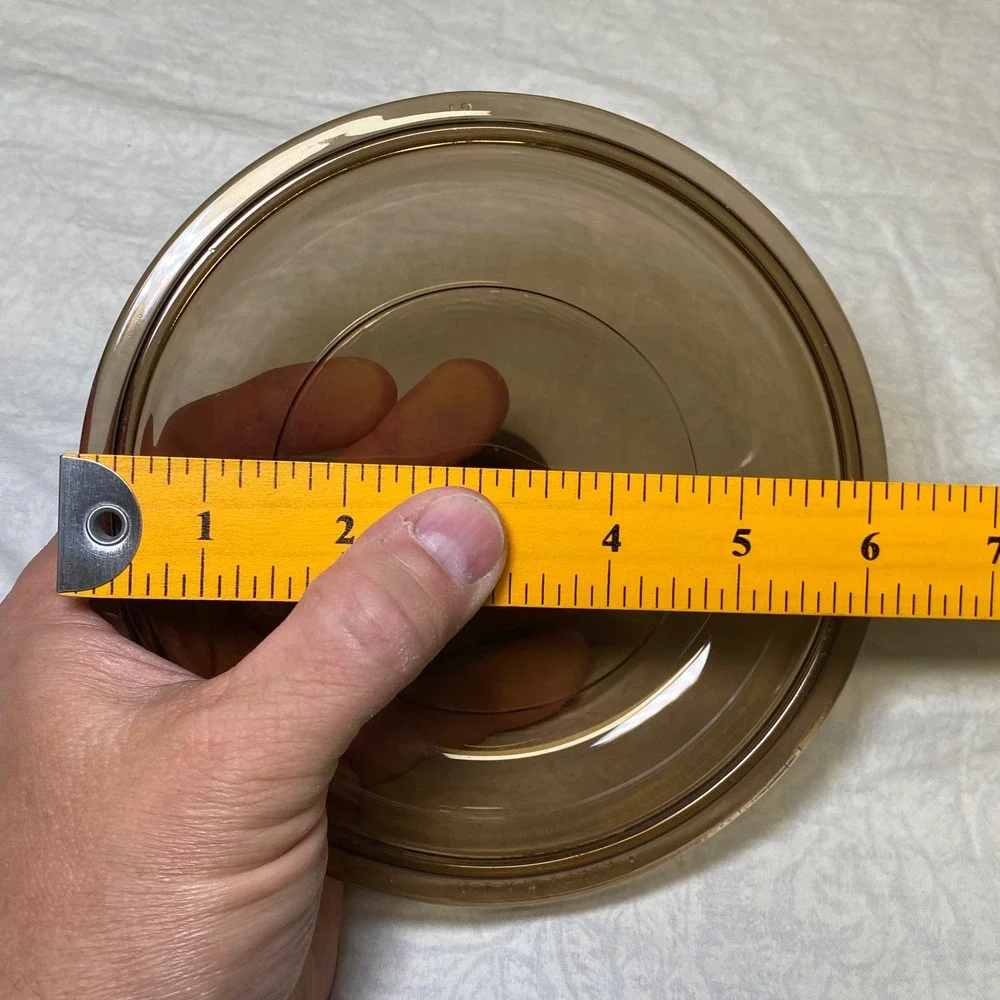 Vintage Pyrex V-1-C Amber Glass Replacement Lid 6-1/4